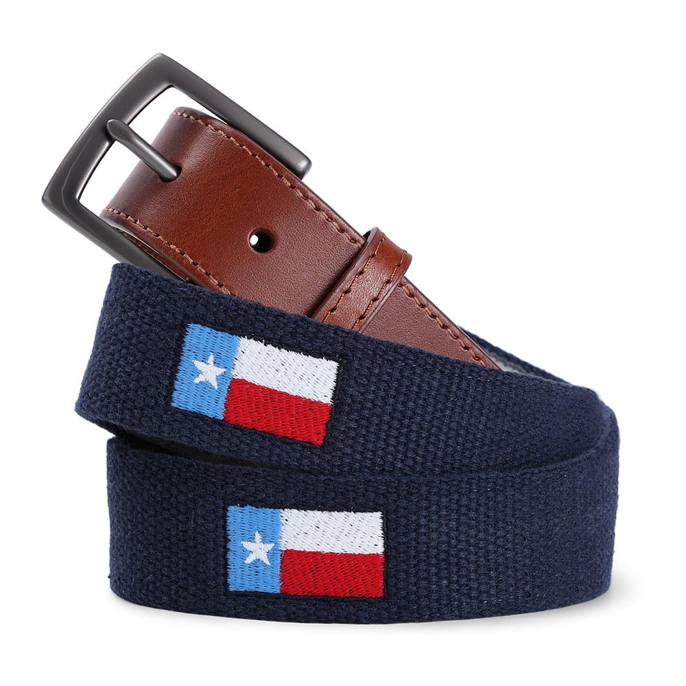 Texas Flag Embroidered Belt - Imperial Design