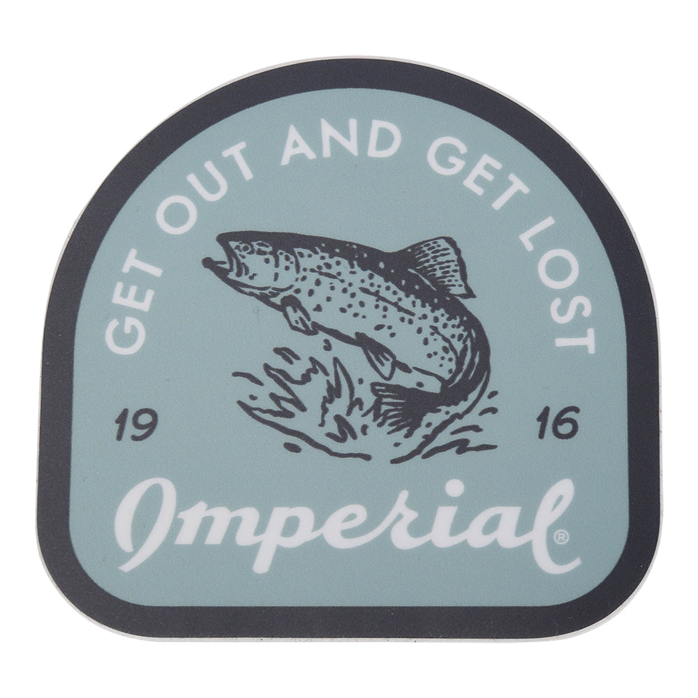 Adventure-Themed Imperial Sticker for Travel Gear