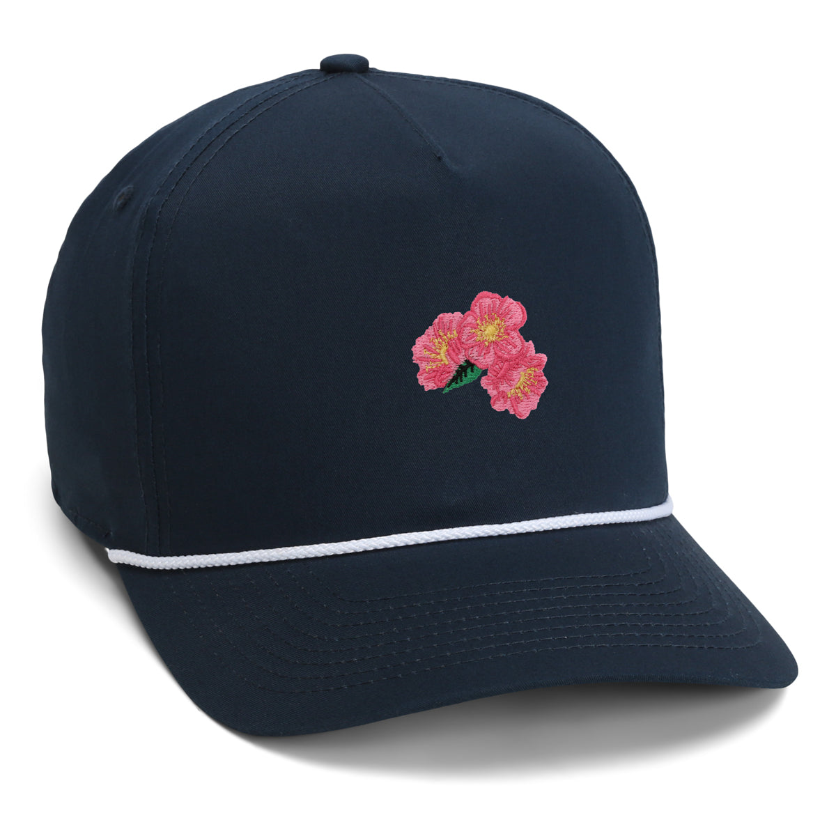 Alabama Cotton Rope Cap – Classic Camellia Design