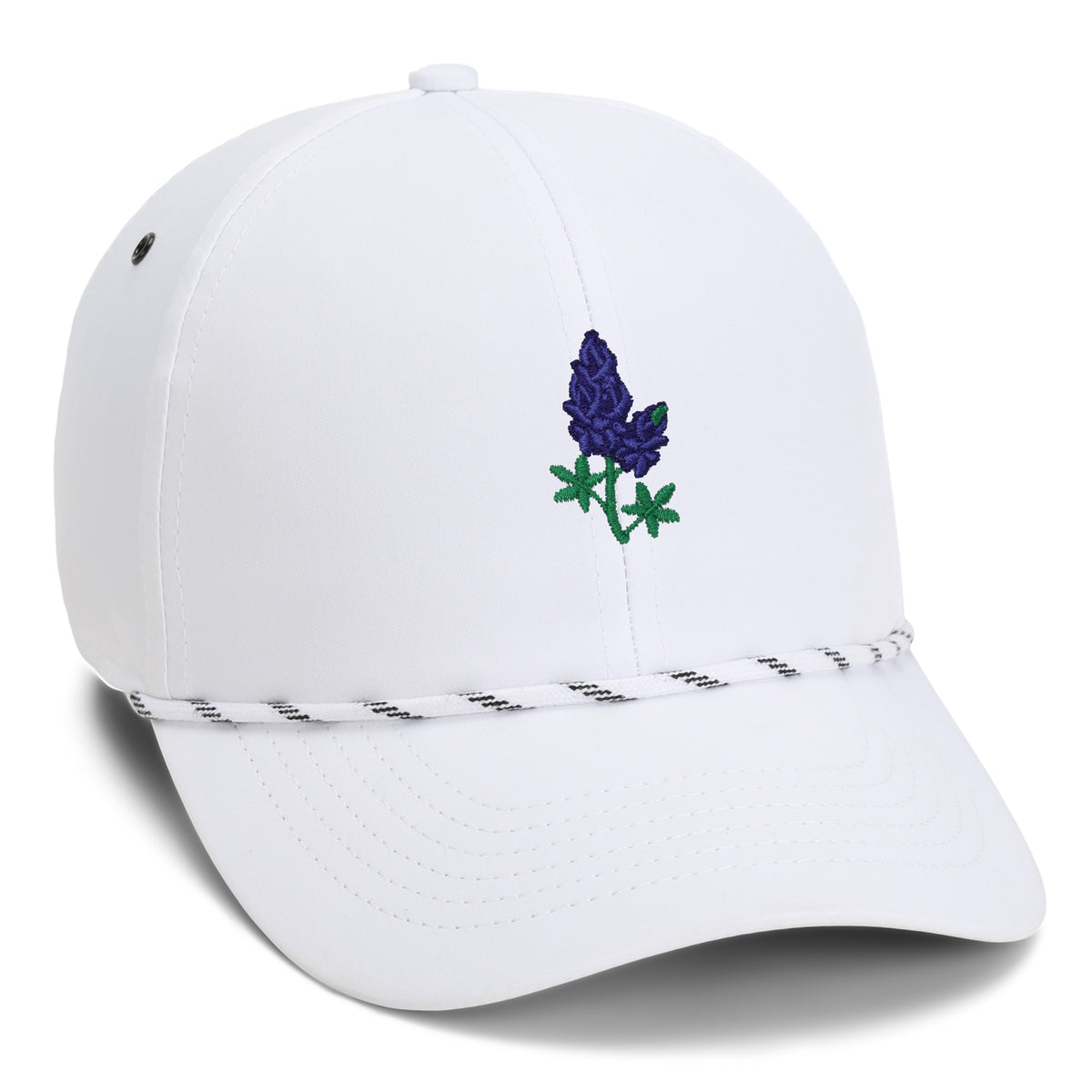 Texas Bluebonnet Rope Cap for Outdoor Performance