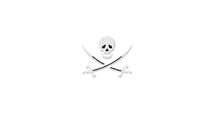 White Skull & Swords Design