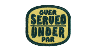 Yellow & Green Over Served Golf Shirt