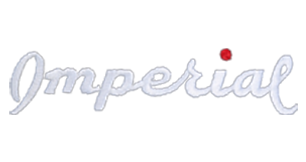 White Imperial Script Logo Sticker
