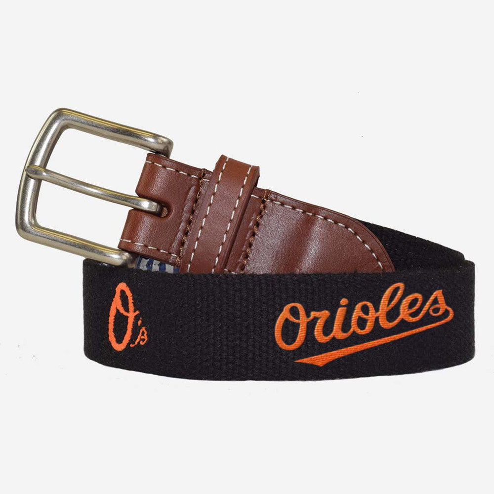 Peter Millar Orioles Leather Belt for Fans