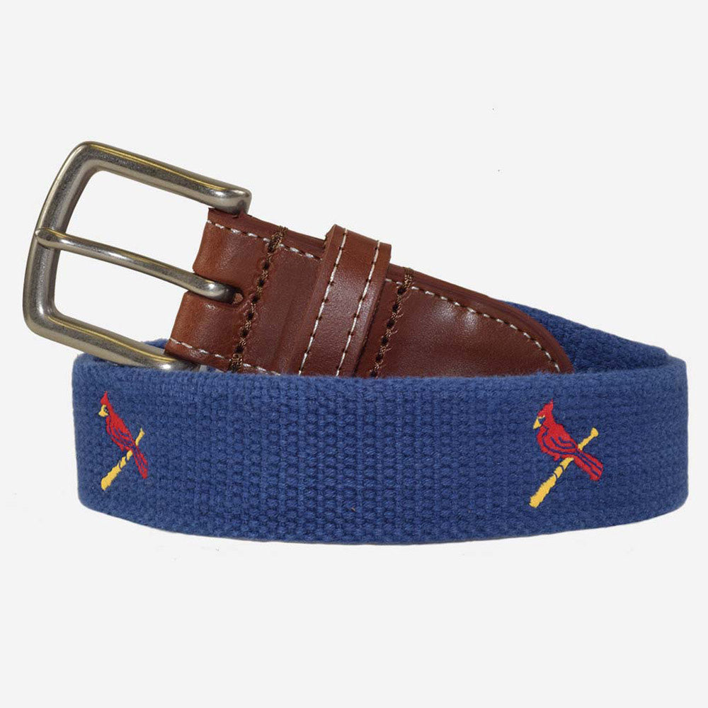 Peter Millar Cardinals Leather Belt for Men