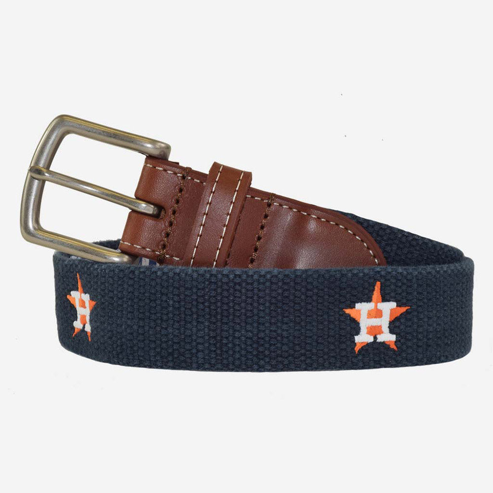 Peter Millar Astros Leather Belt for Men