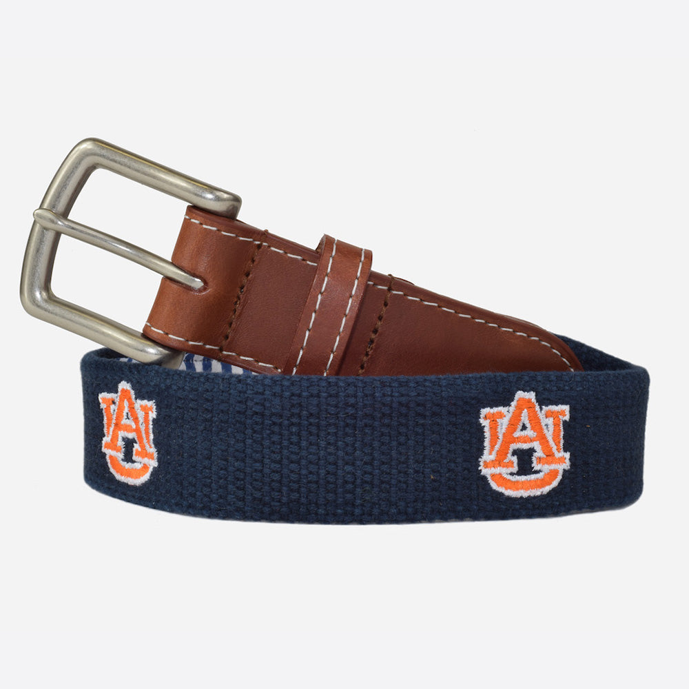 Peter Millar Auburn Tigers Leather Belt