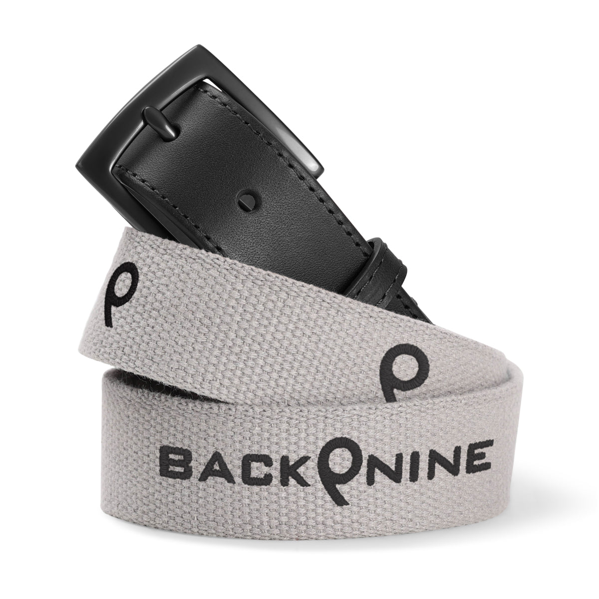 Black Leather Embroidered Belt by Back9