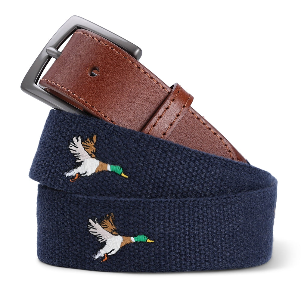 Imperial Embroidered Mallard Duck Belt
