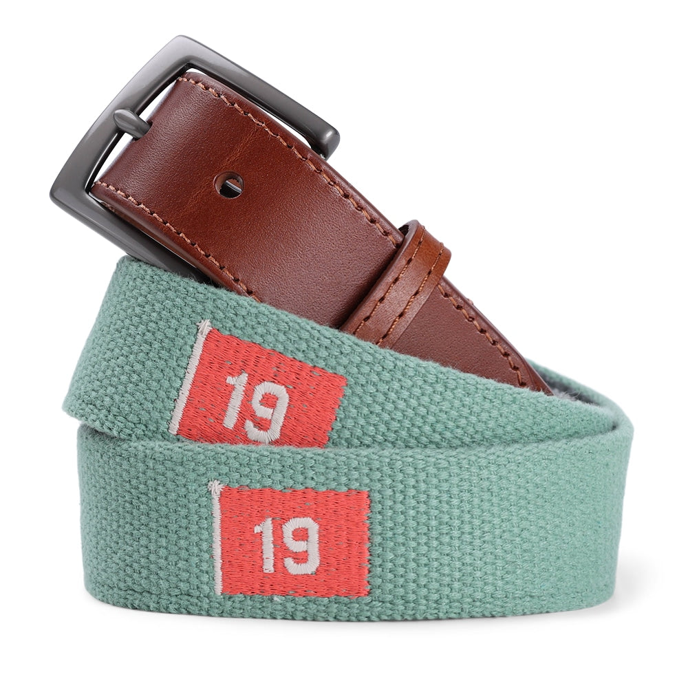Imperial Golf Belt – Embroidered 19th Hole Design