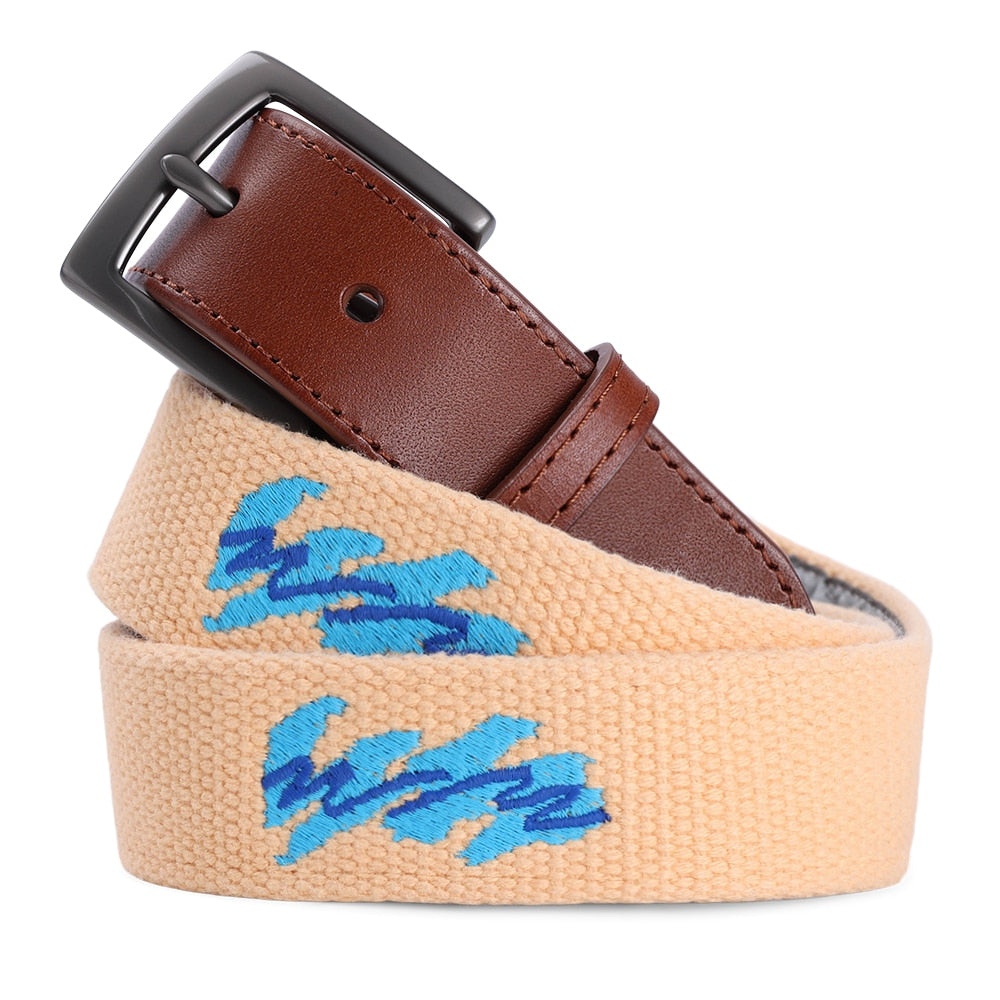 90s Retro Embroidered Imperial Belt