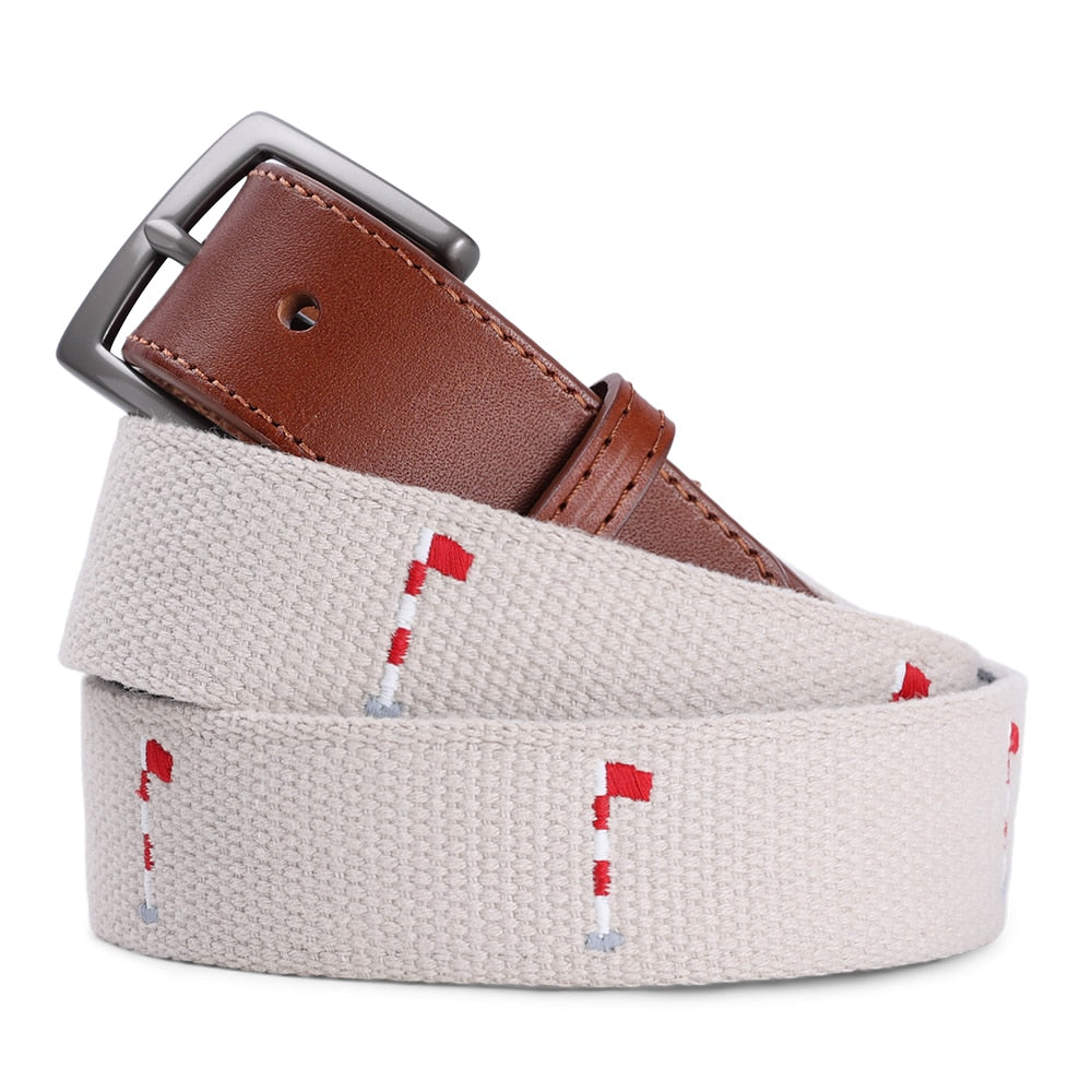 Front Nine Imperial Embroidered Belt for Men